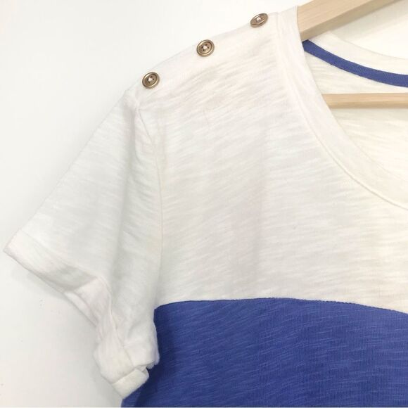 Nicole Miller New York NEW Blue White Color block Jersey Knit Dress - Picture 4 of 12